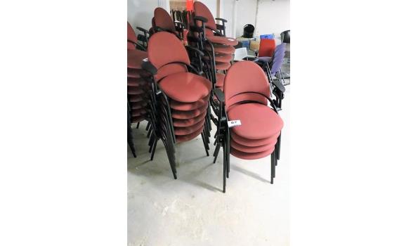 10 stapelbare stoelen, stof bekleed